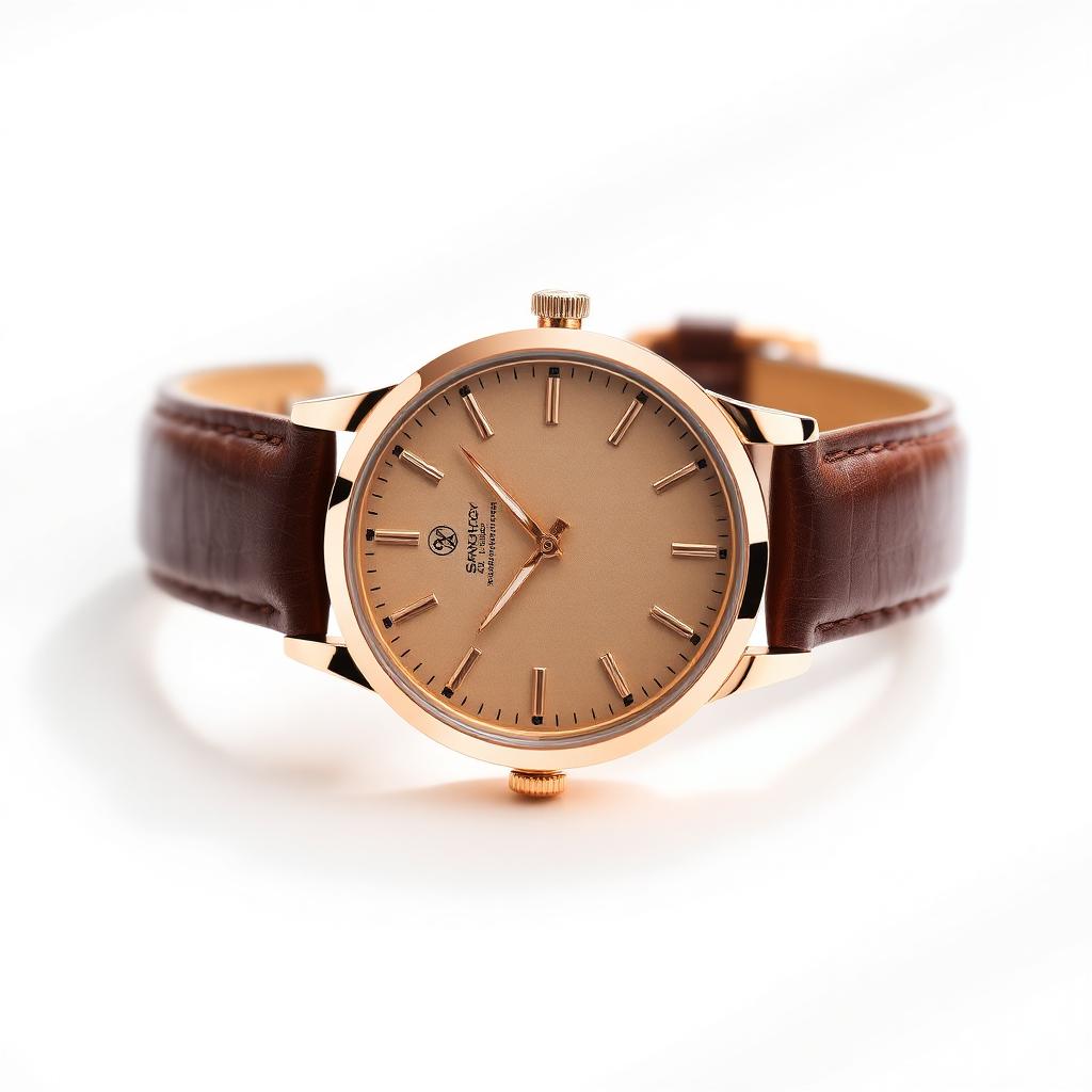 Montre Or Rose Cuir